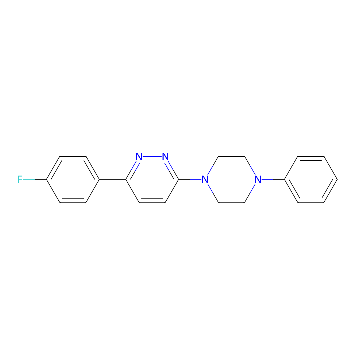3-(4-Fluorophenyl)-6-(4-phenylpiperazin-1-yl)pyridazine molecular structure, CAS 1018066-85-7