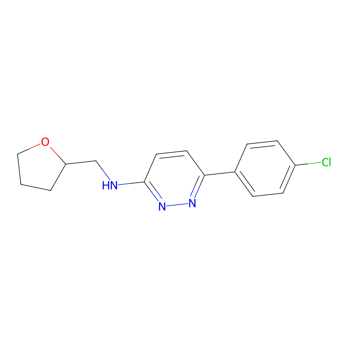 [6-(4-Chlorophenyl)pyridazin-3-yl](oxolan-2-ylmethyl)amine molecular structure, CAS 1018067-04-3
