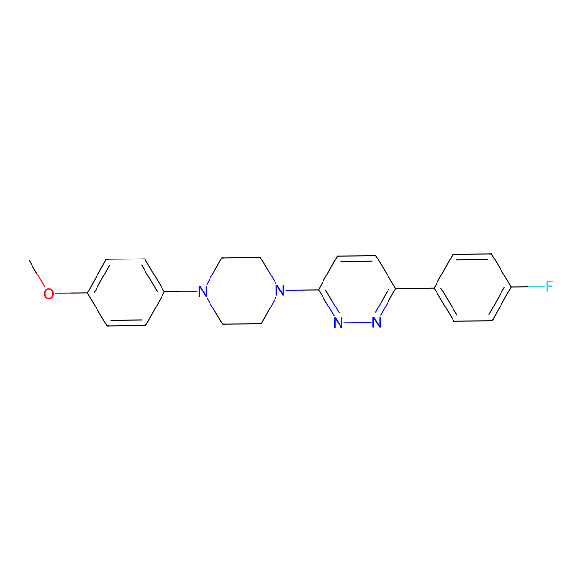 3-(4-Fluorophenyl)-6-[4-(4-methoxyphenyl)piperazin-1-yl]pyridazine molecular structure, CAS 1018067-11-2