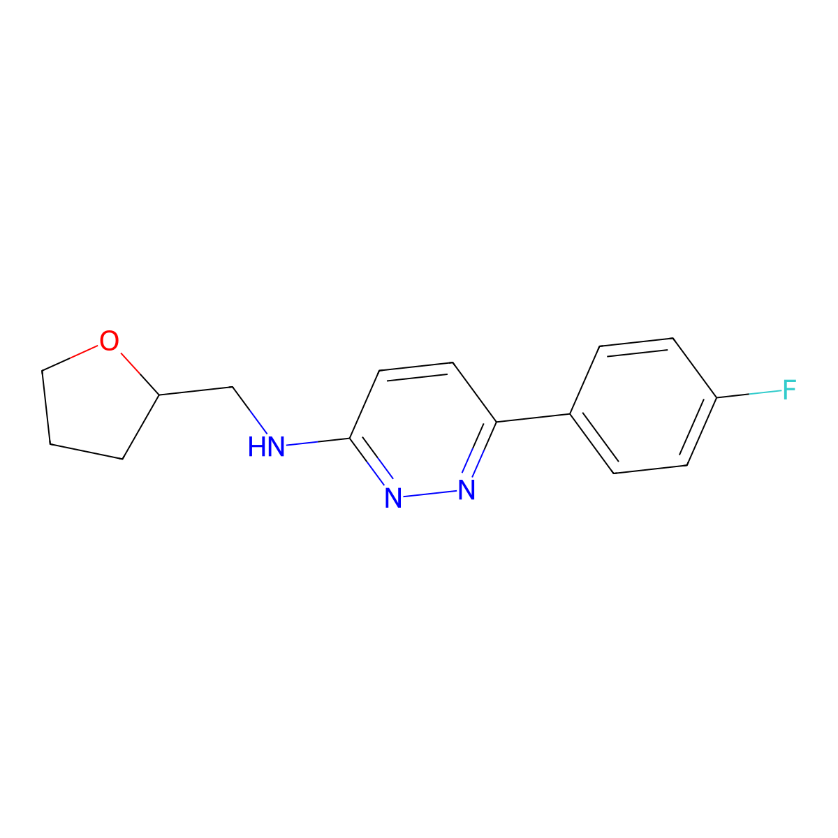 [6-(4-Fluorophenyl)pyridazin-3-yl](oxolan-2-ylmethyl)amine molecular structure, CAS 1018067-32-7