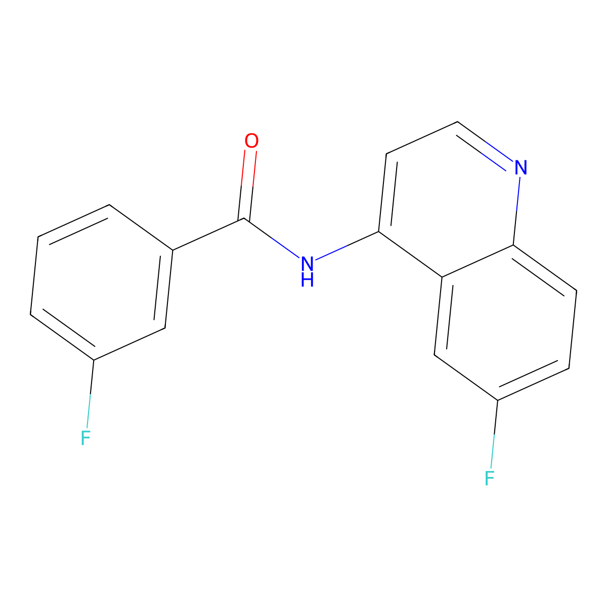 3-fluoro-N-(6-fluoroquinolin-4-yl)benzamide molecular structure, CAS 1018068-68-2