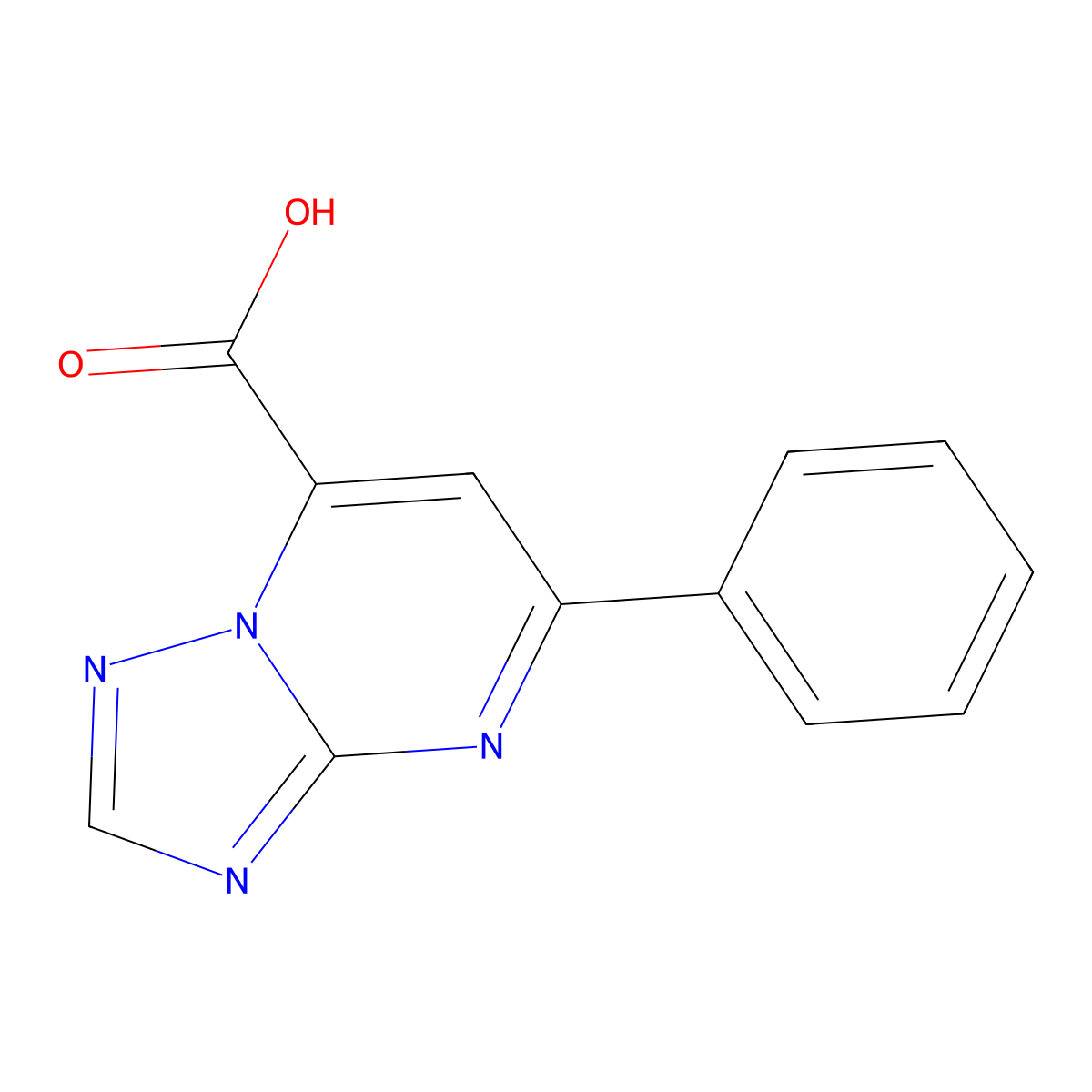 5-Phenyl-[1,2,4]triazolo[1,5-a]pyrimidine-7-carboxylic acid molecular structure, CAS 1018125-31-9