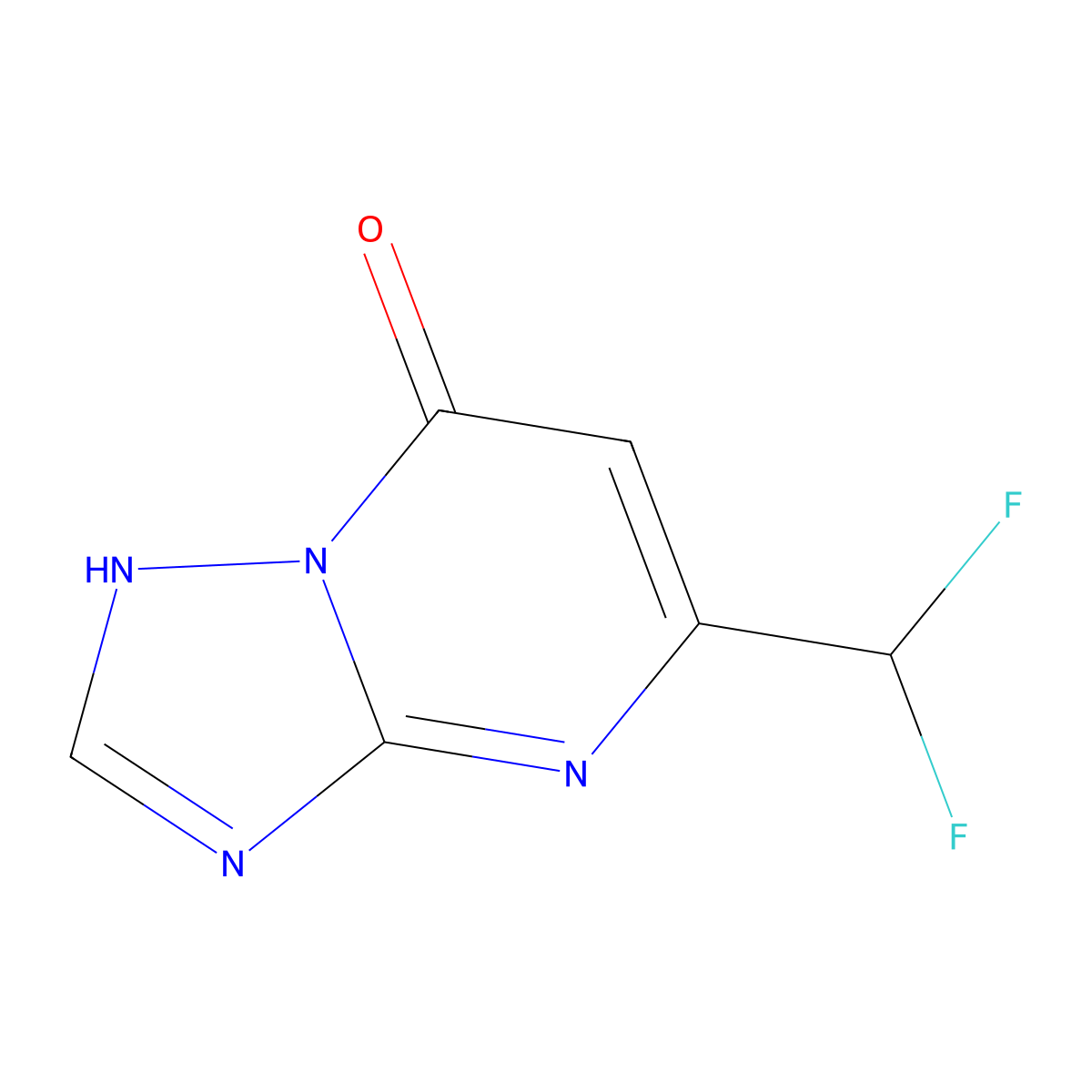 5-(Difluoromethyl)[1,2,4]triazolo[1,5-a]pyrimidin-7-ol molecular structure, CAS 1018125-45-5