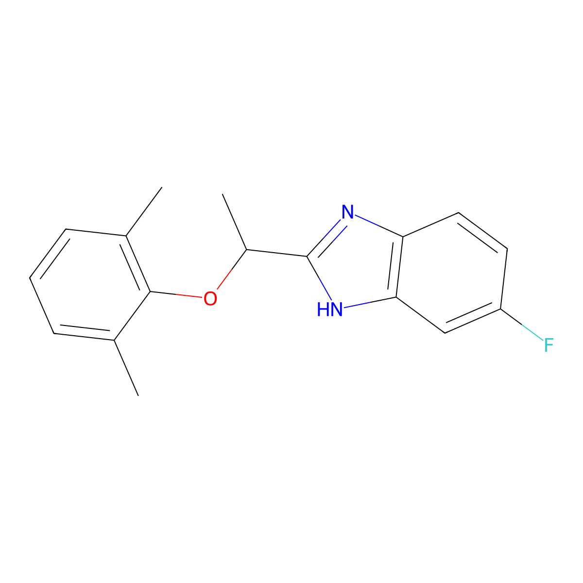 2-[(5-Fluorobenzimidazol-2-yl)ethoxy]-1,3-dimethylbenzene molecular structure, CAS 1018126-17-4