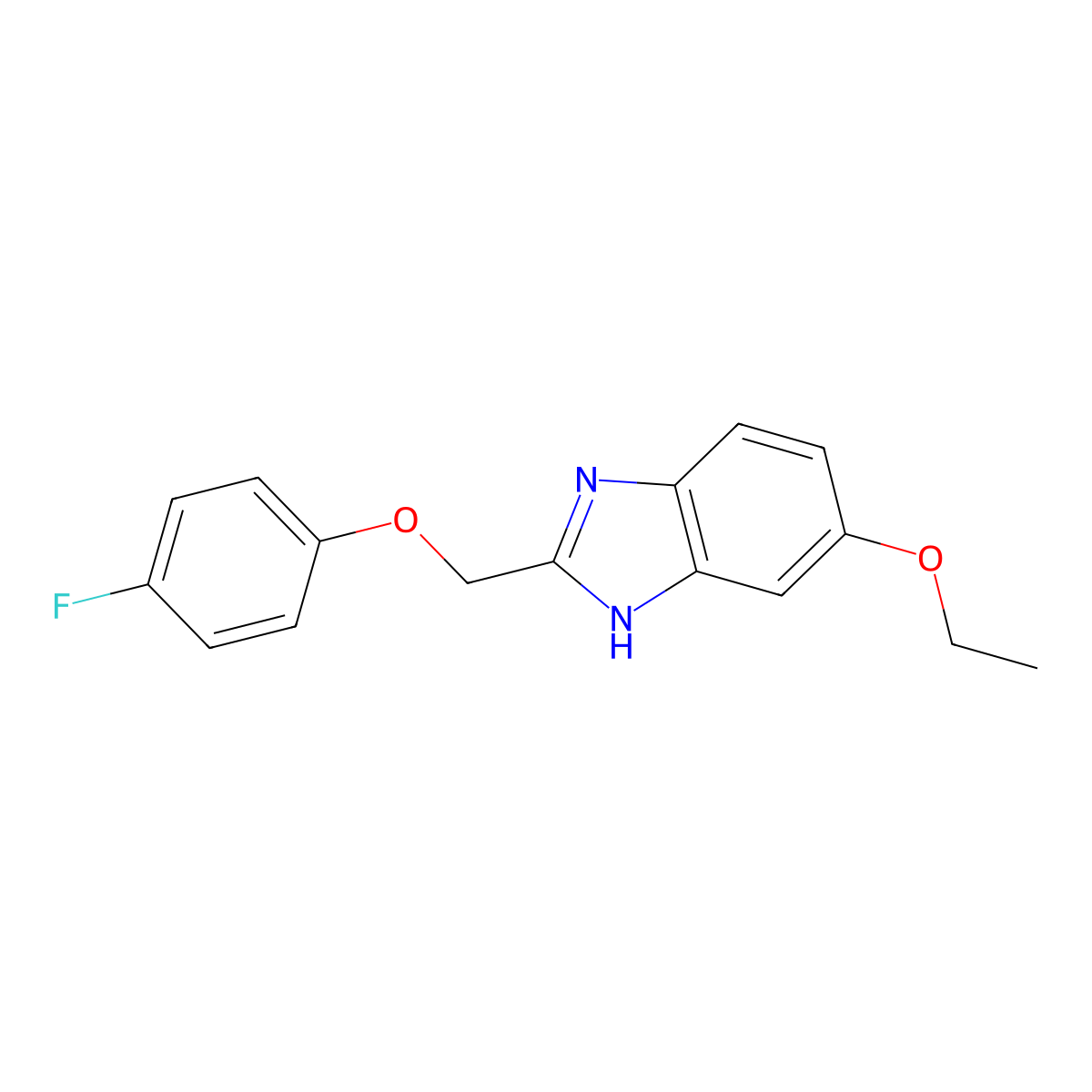 5-ethoxy-2-[(4-fluorophenoxy)methyl]-1H-benzimidazole molecular structure, CAS 1018126-32-3