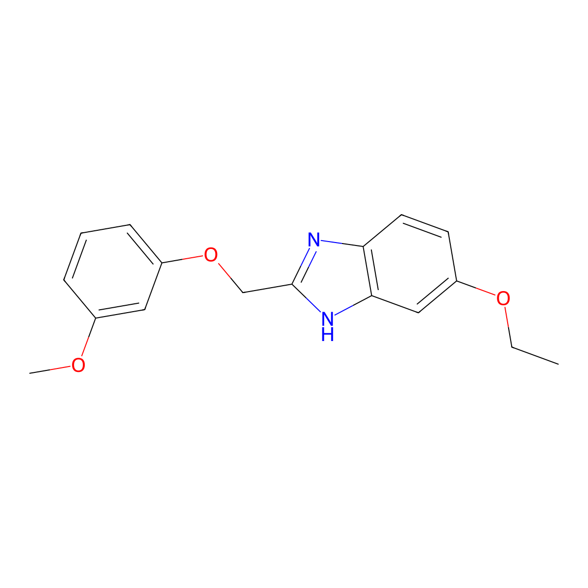 5-ethoxy-2-[(3-methoxyphenoxy)methyl]-1H-benzimidazole molecular structure, CAS 1018126-41-4
