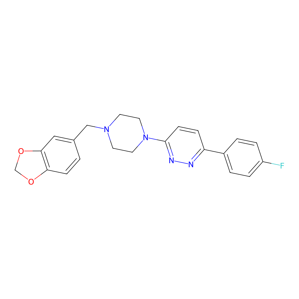 3-[4-(1,3-Benzodioxol-5-ylmethyl)piperazin-1-yl]-6-(4-fluorophenyl)pyridazine molecular structure, CAS 1018126-42-5