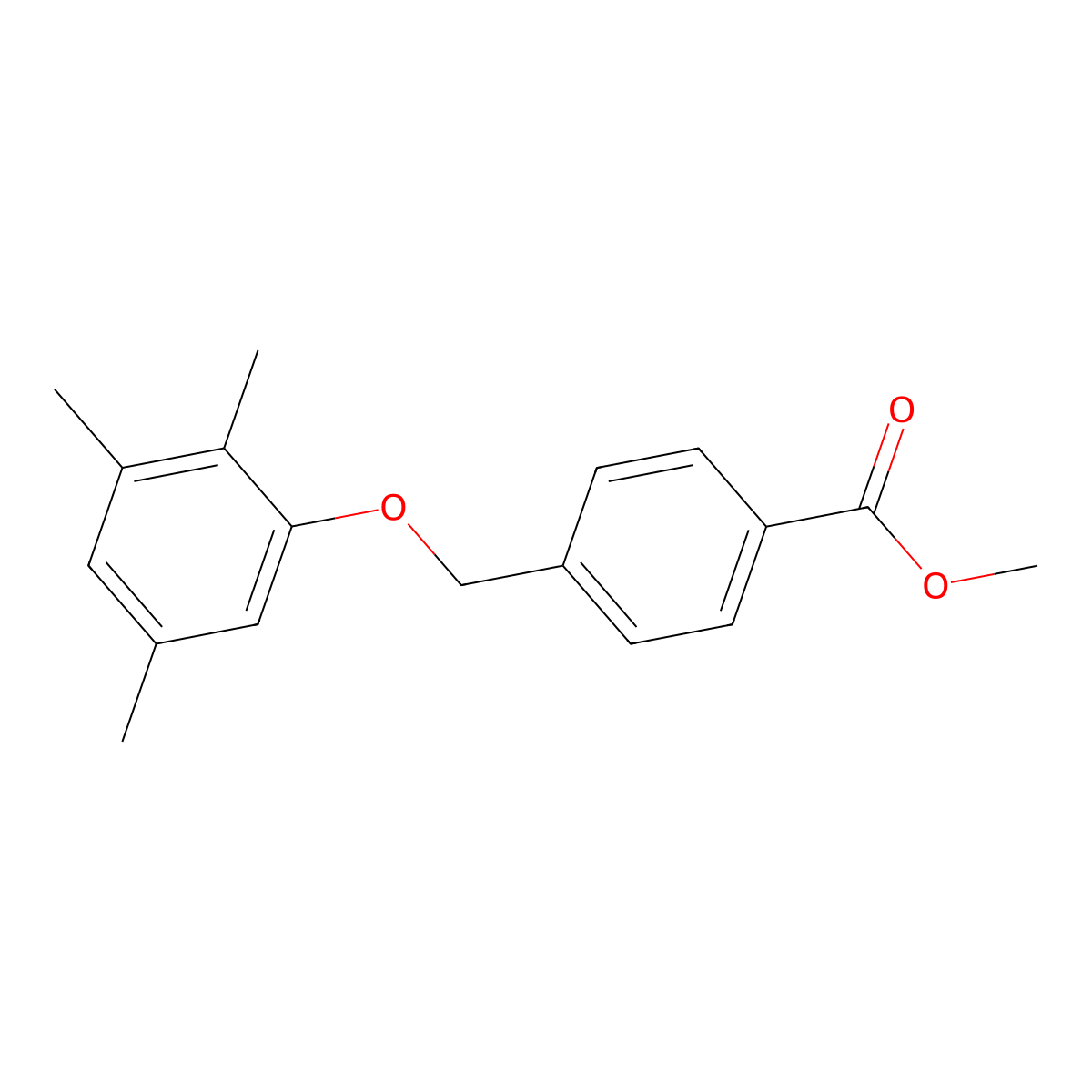 Methyl 4-[(2,3,5-trimethylphenoxy)methyl]benzoate molecular structure, CAS 1018126-73-2