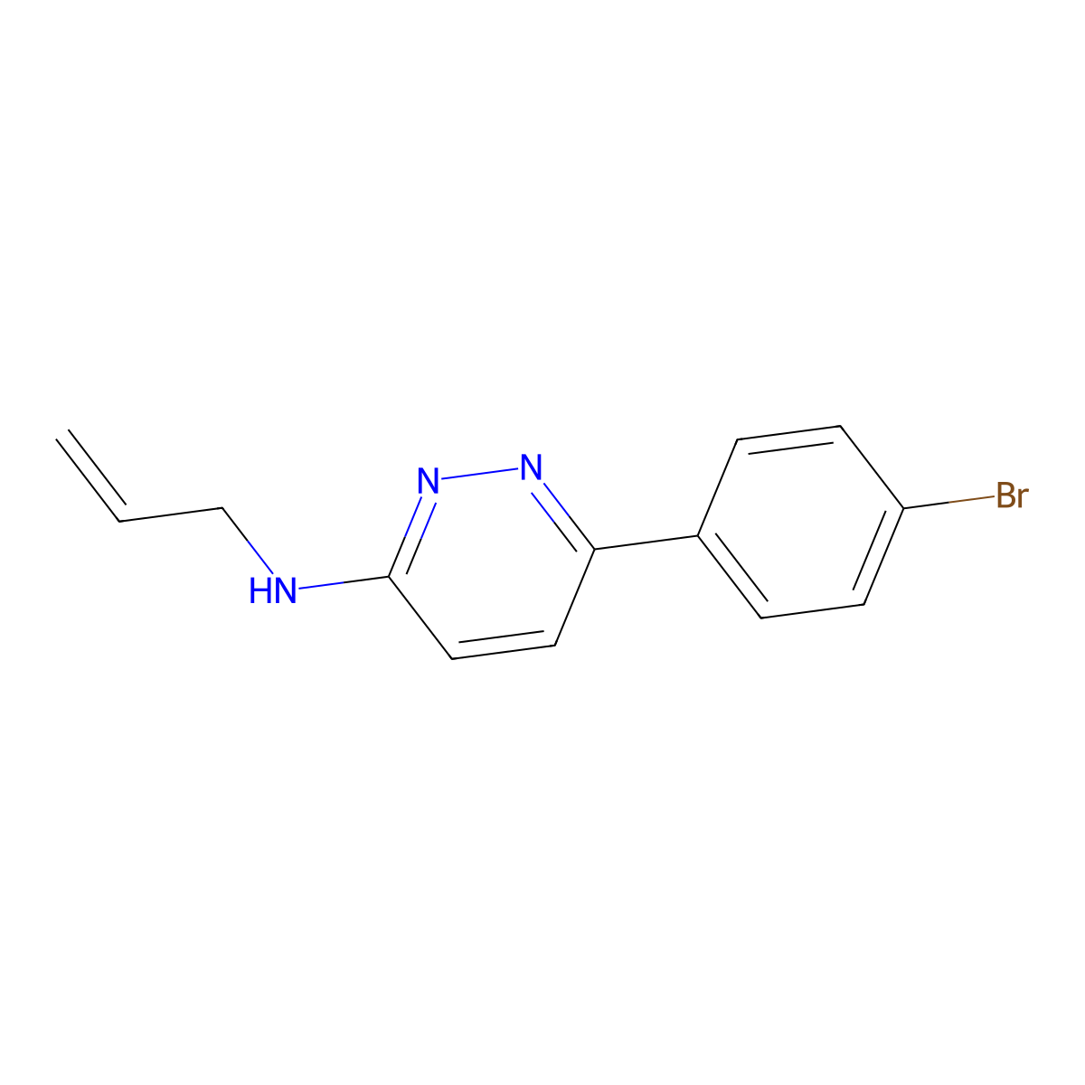 6-(4-bromophenyl)-N-(prop-2-en-1-yl)pyridazin-3-amine molecular structure, CAS 1018126-84-5