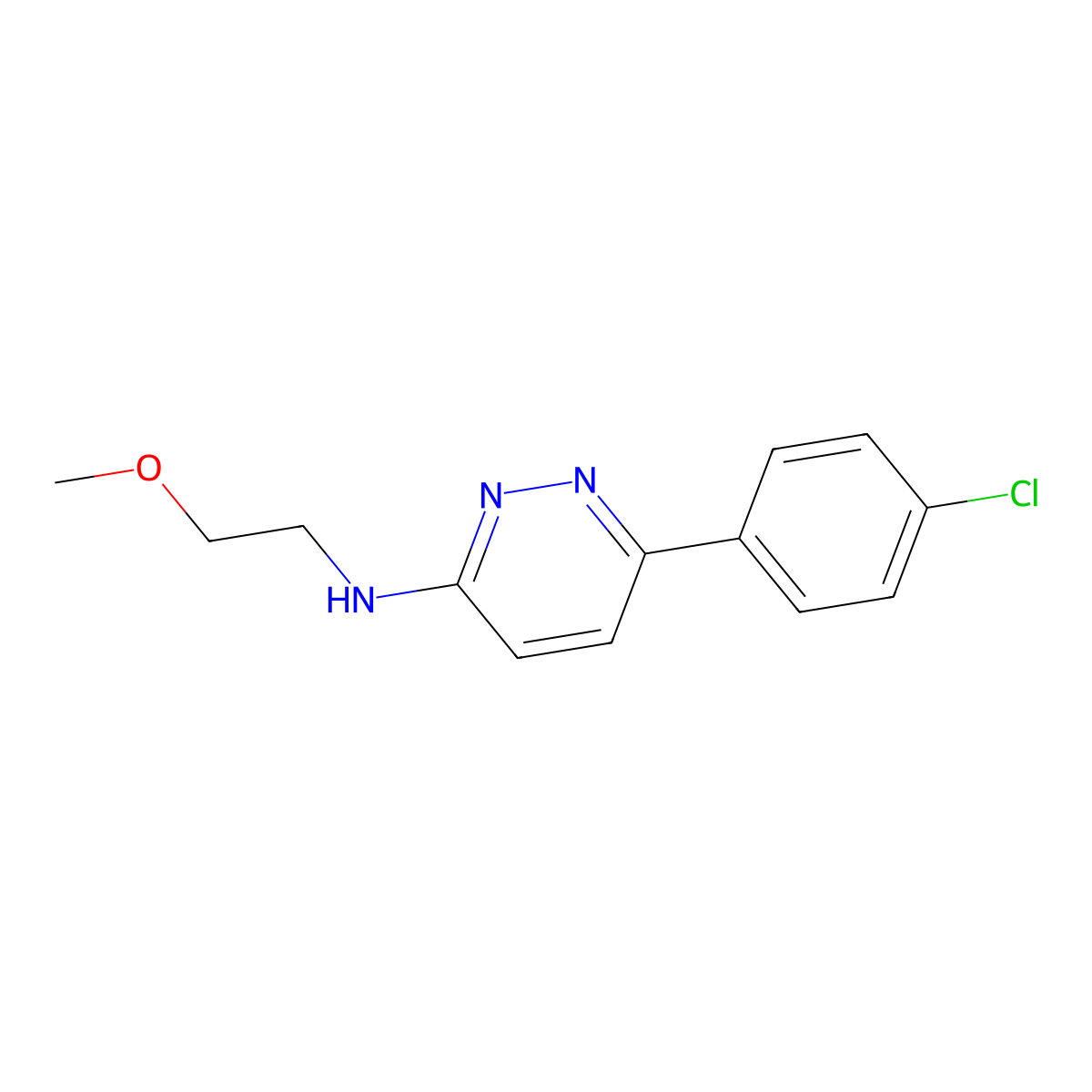 [6-(4-Chlorophenyl)pyridazin-3-yl](2-methoxyethyl)amine molecular structure, CAS 1018127-44-0