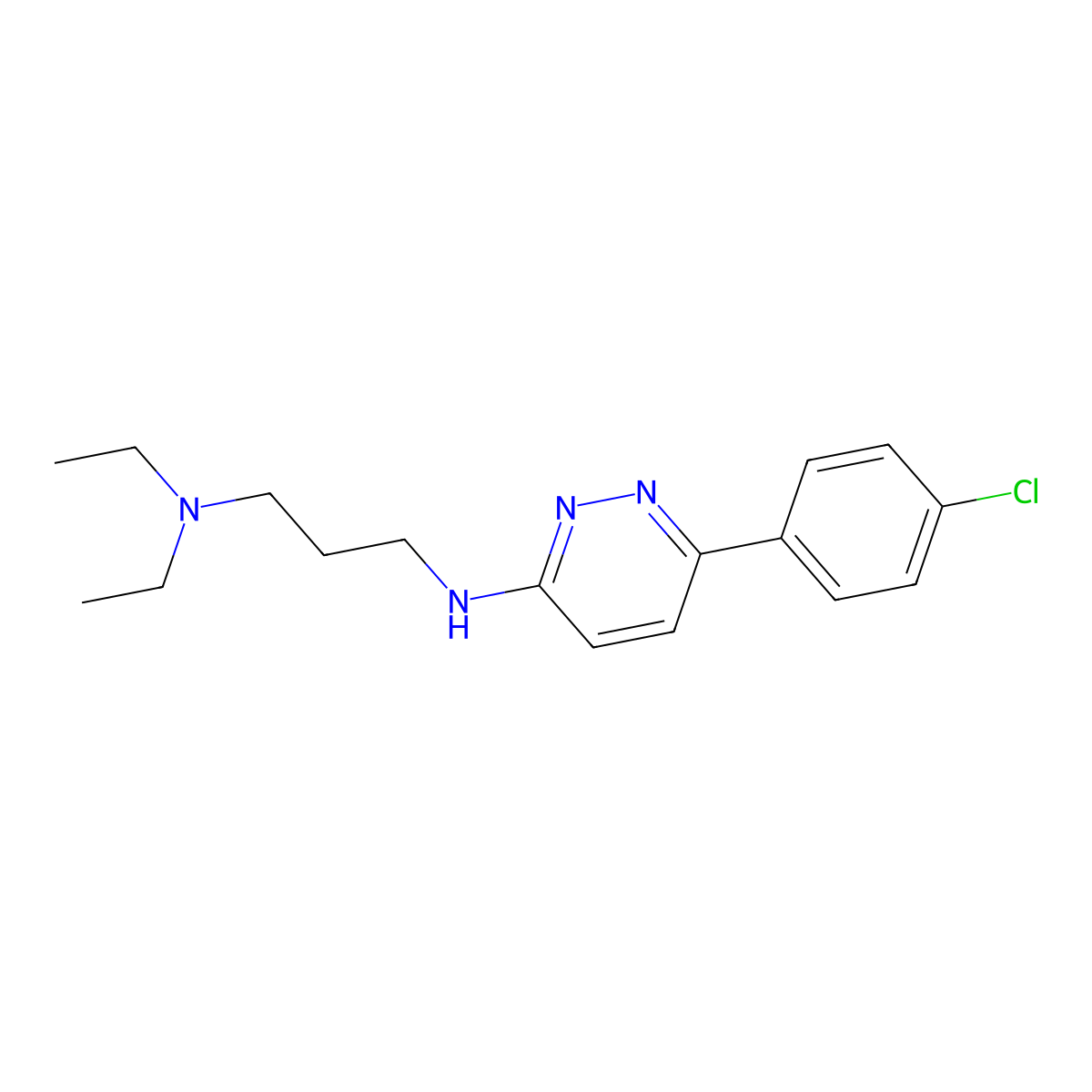 N'-[6-(4-chlorophenyl)pyridazin-3-yl]-N,N-diethylpropane-1,3-diamine molecular structure, CAS 1018127-48-4
