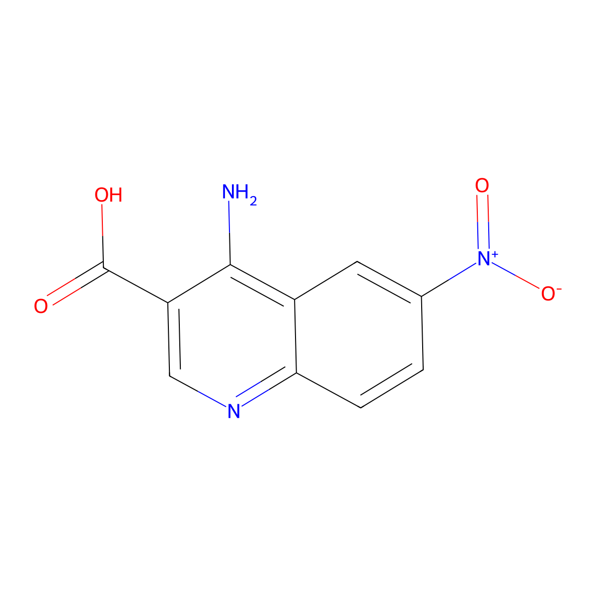 4-Amino-6-nitroquinoline-3-carboxylic acid molecular structure, CAS 1018127-54-2