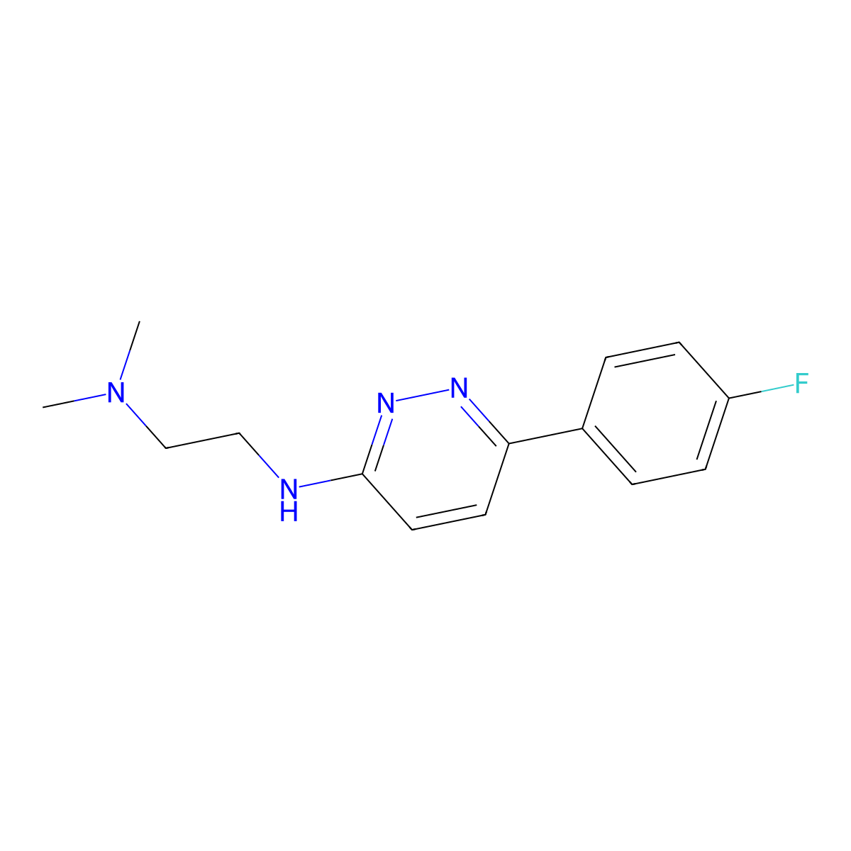 N2-[6-(4-Fluorophenyl)-3-pyridazinyl]-N1,N1-dimethyl-1,2-ethanediamine molecular structure, CAS 1018127-55-3