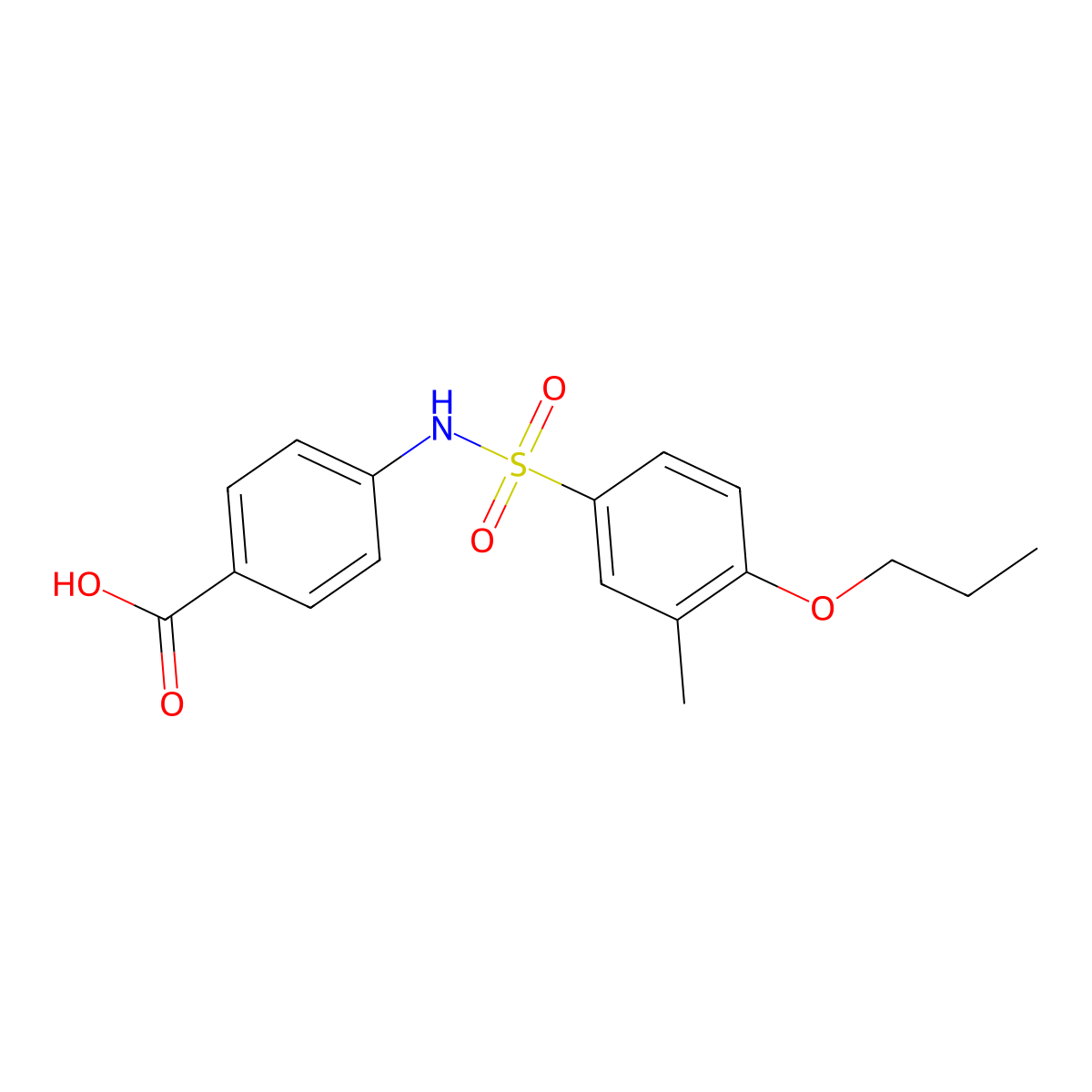 4-(3-Methyl-4-propoxybenzenesulfonamido)benzoic acid molecular structure, CAS 1018127-64-4