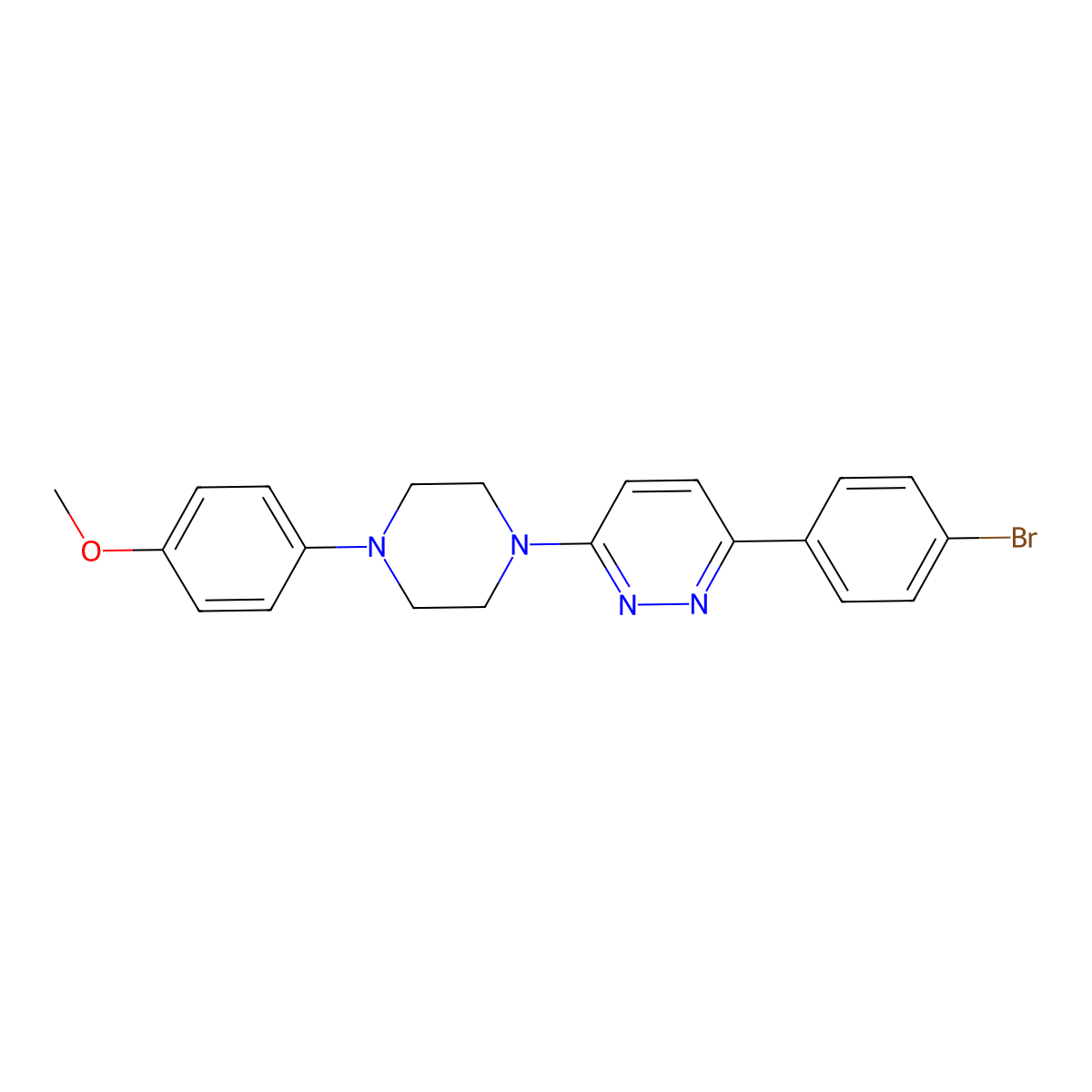 3-(4-Bromophenyl)-6-[4-(4-methoxyphenyl)piperazin-1-yl]pyridazine molecular structure, CAS 1018128-05-6