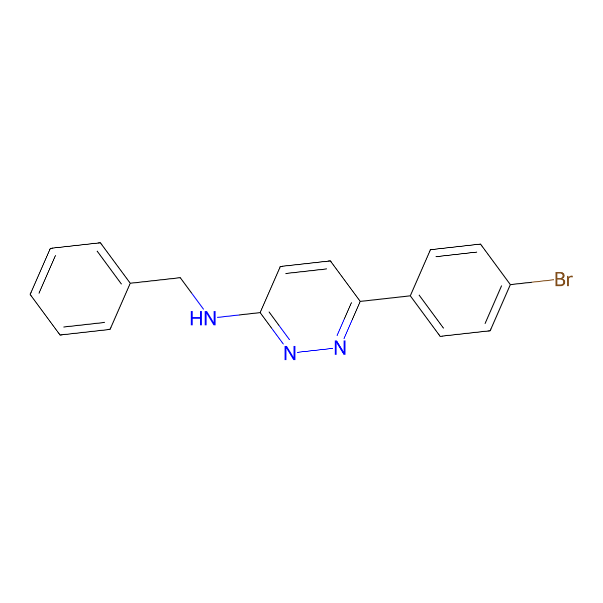 [6-(4-Bromophenyl)pyridazin-3-yl]benzylamine molecular structure, CAS 1018128-17-0