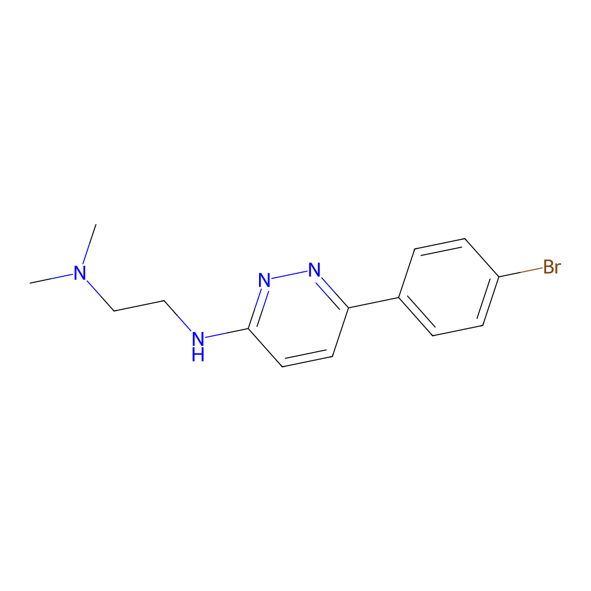 N'-[6-(4-bromophenyl)pyridazin-3-yl]-N,N-dimethylethane-1,2-diamine molecular structure, CAS 1018128-21-6