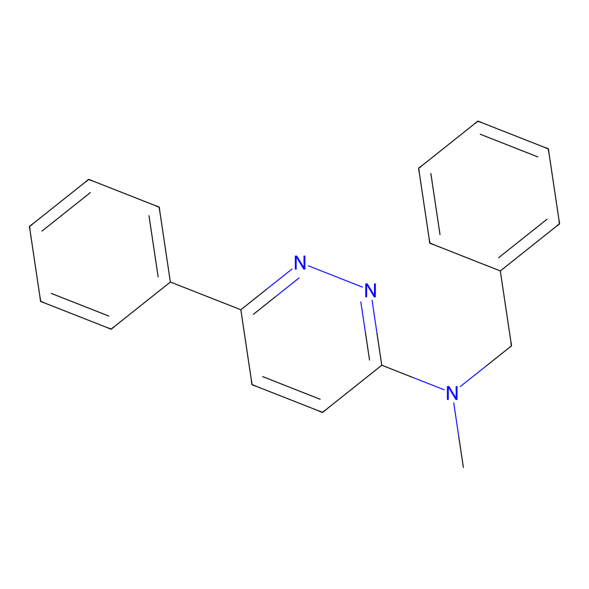 Methylbenzyl(6-phenylpyridazin-3-yl)amine molecular structure, CAS 1018128-25-0