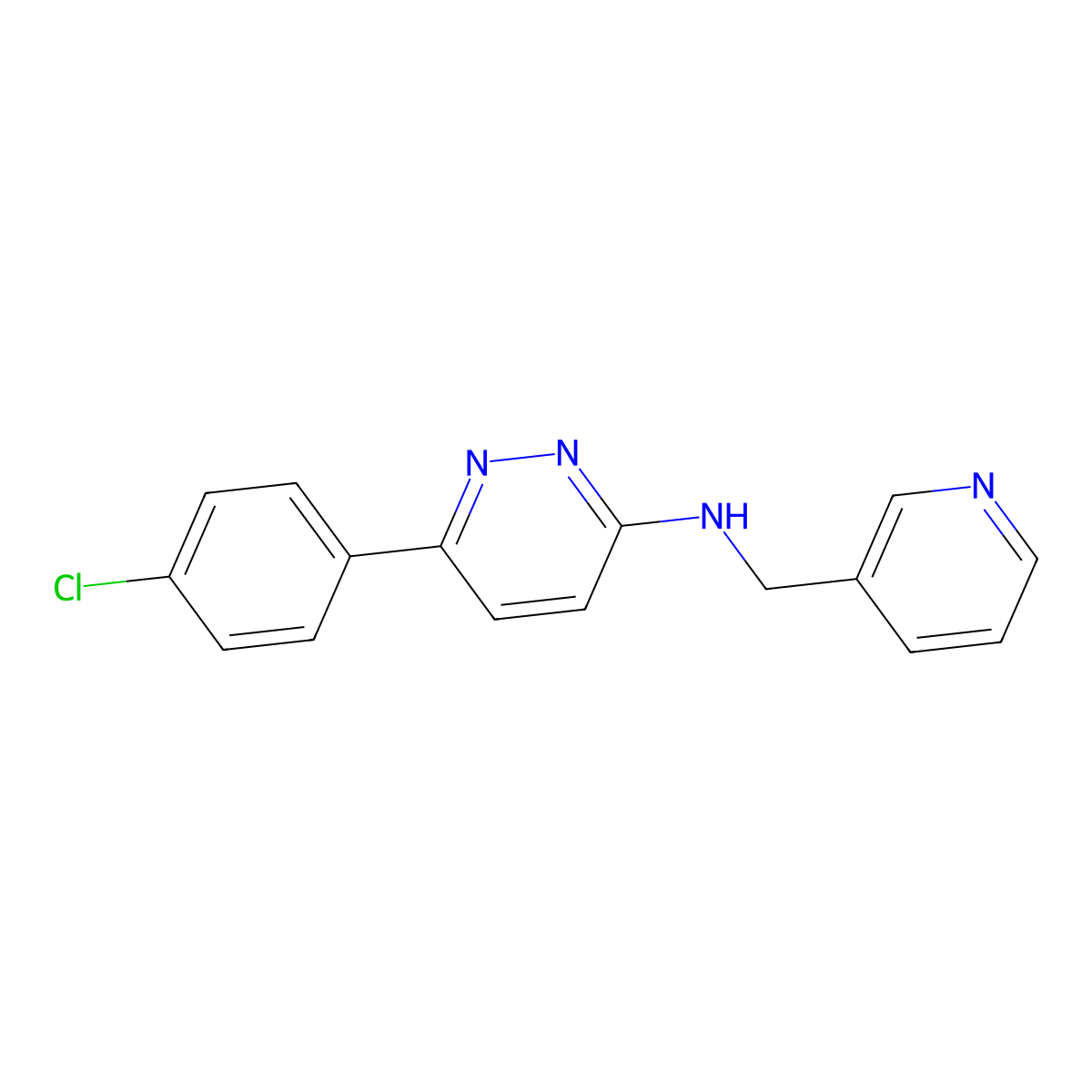 [6-(4-Chlorophenyl)pyridazin-3-yl](3-pyridylmethyl)amine molecular structure, CAS 1018128-39-6
