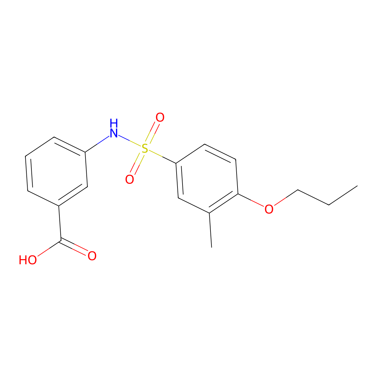 3-(3-Methyl-4-propoxybenzenesulfonamido)benzoic acid molecular structure, CAS 1018128-57-8