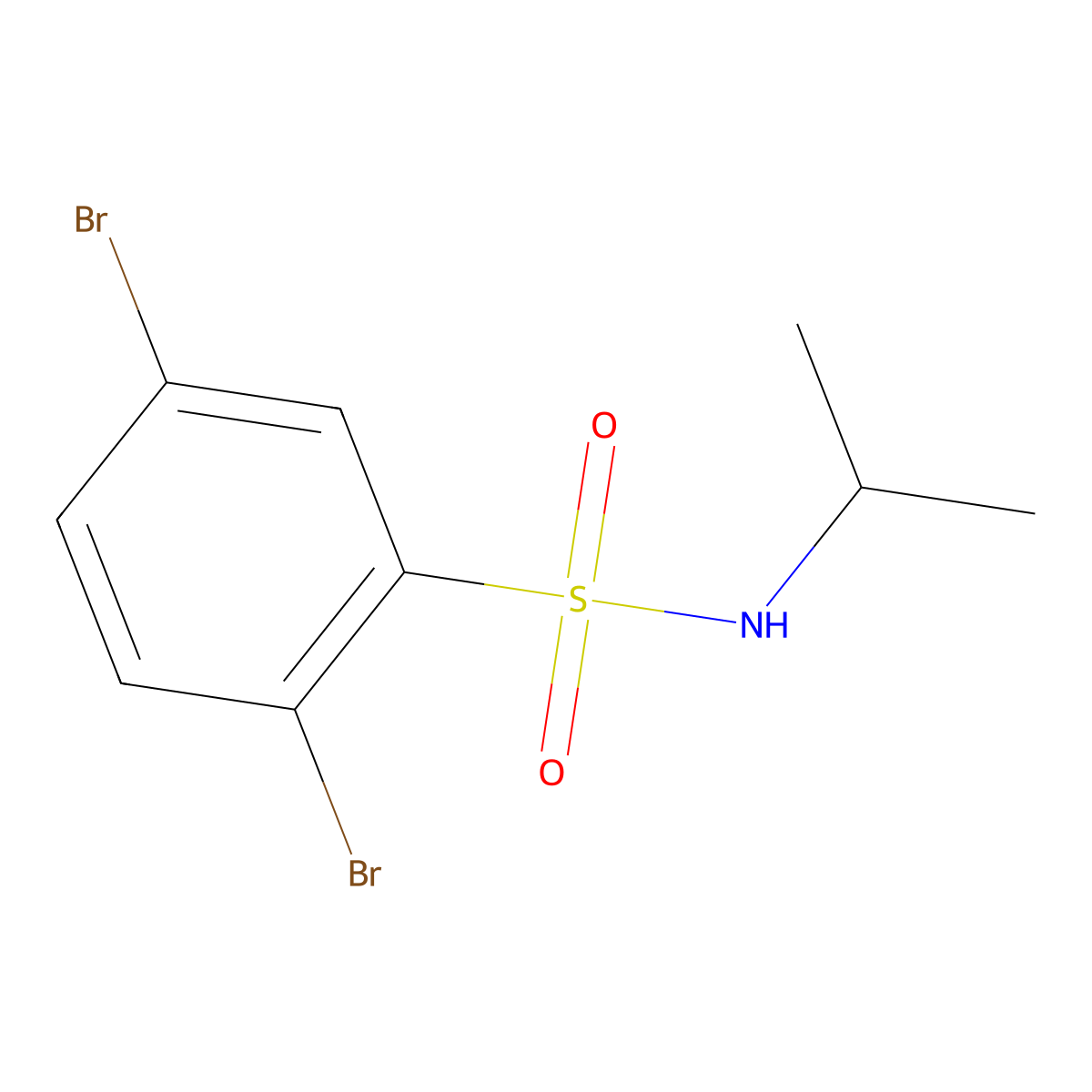 2,5-dibromo-N-isopropylbenzenesulfonamide molecular structure, CAS 1018128-83-0