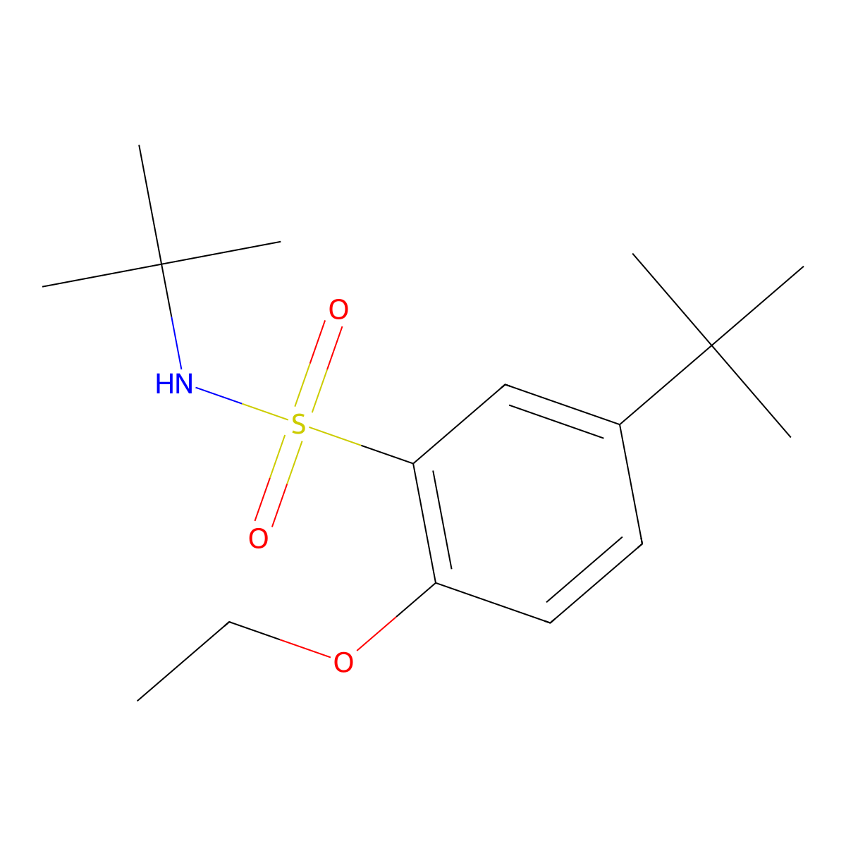 N,5-ditert-butyl-2-ethoxybenzenesulfonamide molecular structure, CAS 1018129-13-9
