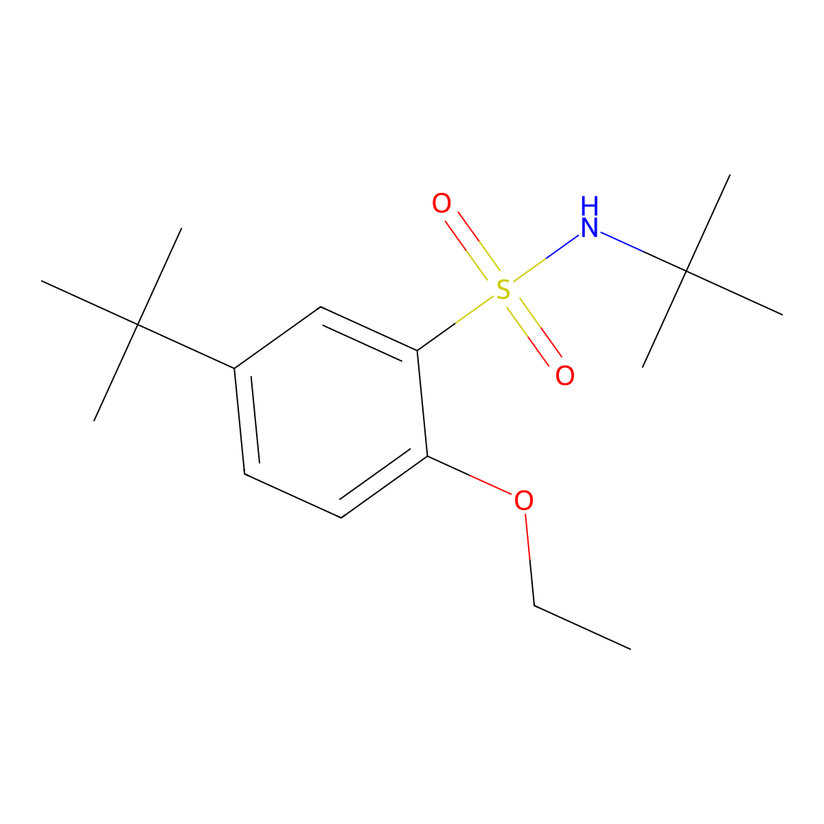 N,5-ditert-butyl-2-ethoxybenzenesulfonamide molecular structure, CAS 1018129-13-9