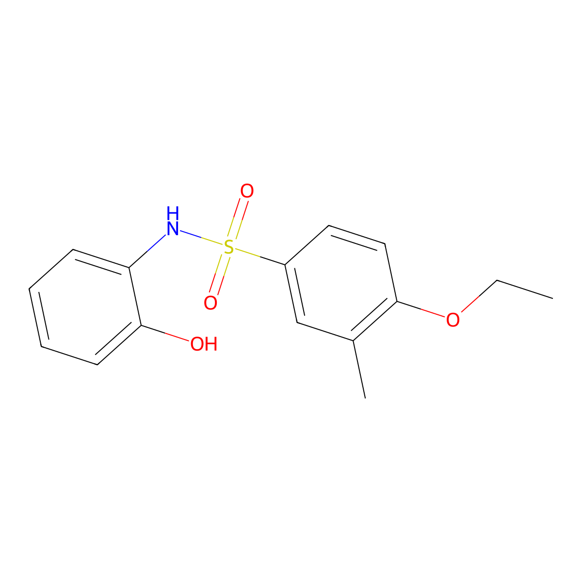 4-ethoxy-N-(2-hydroxyphenyl)-3-methylbenzenesulfonamide molecular structure, CAS 1018130-33-0