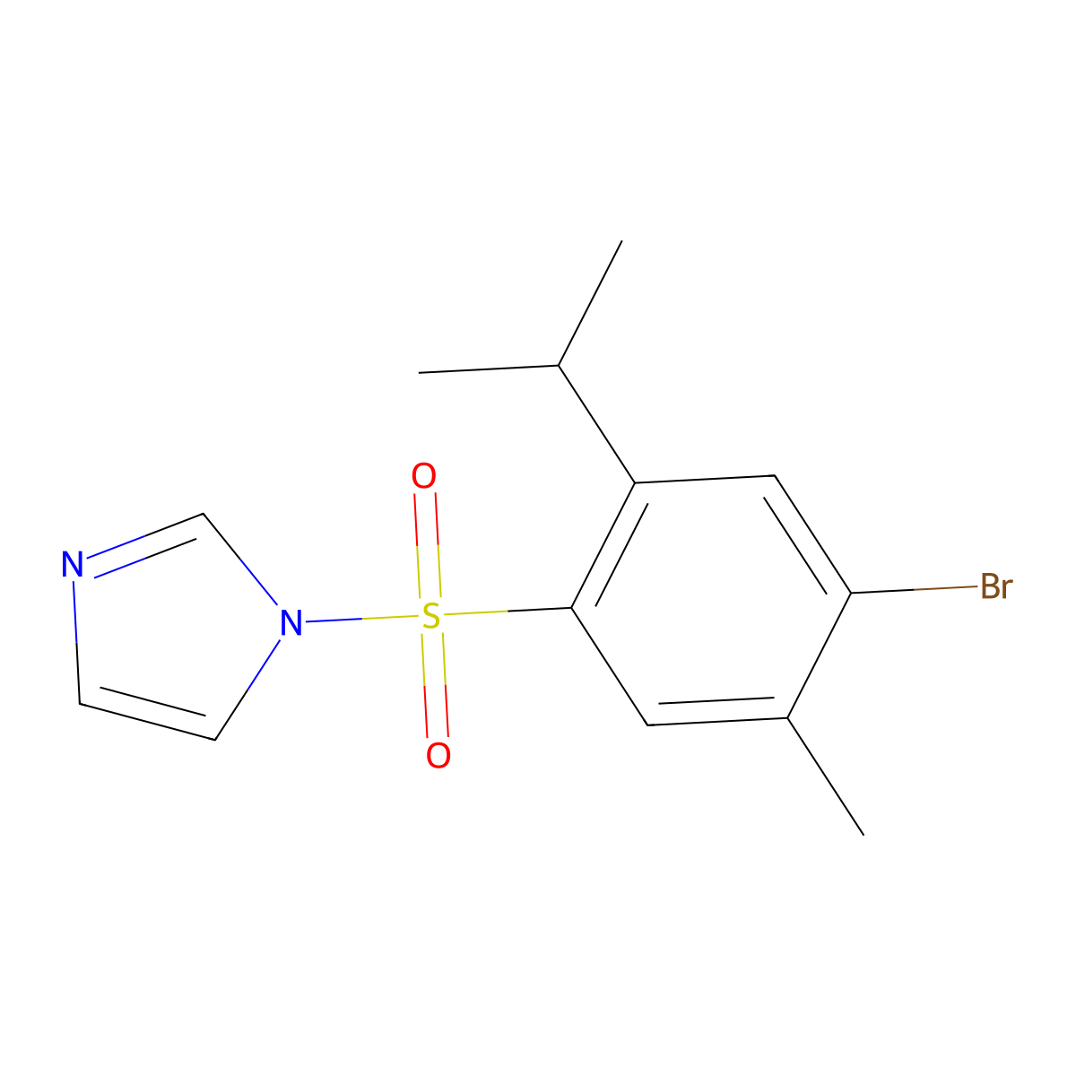 1-[(4-bromo-2-isopropyl-5-methylphenyl)sulfonyl]-1H-imidazole molecular structure, CAS 1018130-76-1