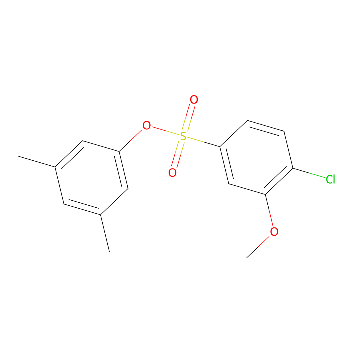 3,5-Dimethylphenyl 4-chloro-3-methoxybenzenesulfonate molecular structure, CAS 1018131-11-7