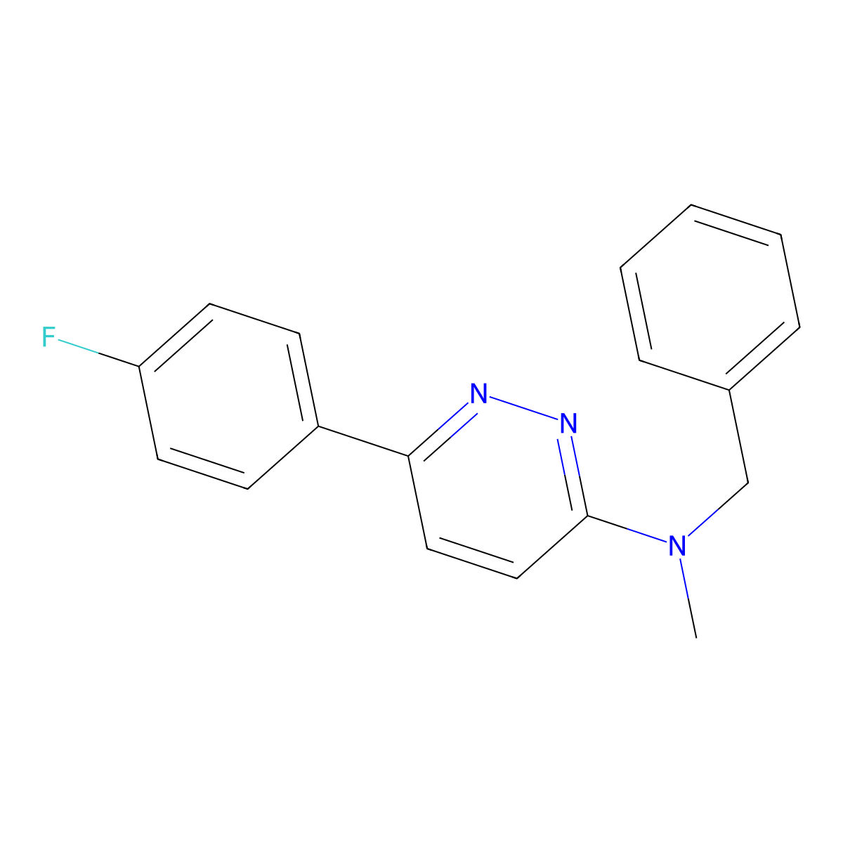 N-benzyl-6-(4-fluorophenyl)-N-methylpyridazin-3-amine molecular structure, CAS 1018131-89-9