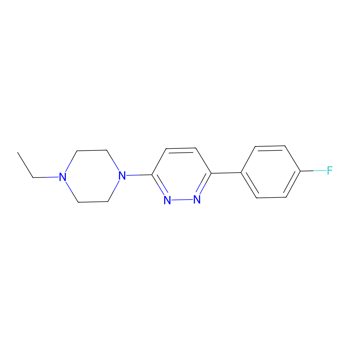 3-(4-Ethylpiperazin-1-yl)-6-(4-fluorophenyl)pyridazine molecular structure, CAS 1018131-92-4