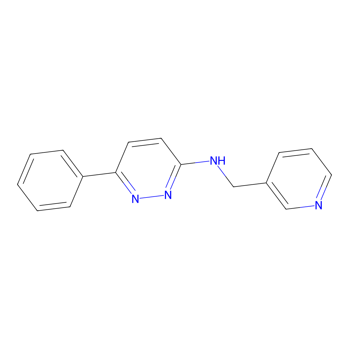 6-phenyl-N-(pyridin-3-ylmethyl)pyridazin-3-amine molecular structure, CAS 1018132-02-9