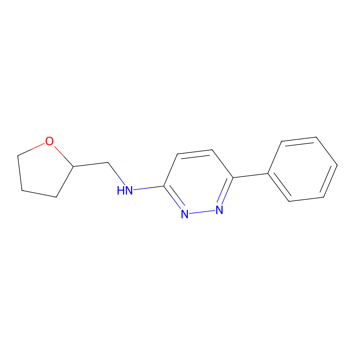 (Oxolan-2-ylmethyl)(6-phenylpyridazin-3-yl)amine molecular structure, CAS 1018132-05-2