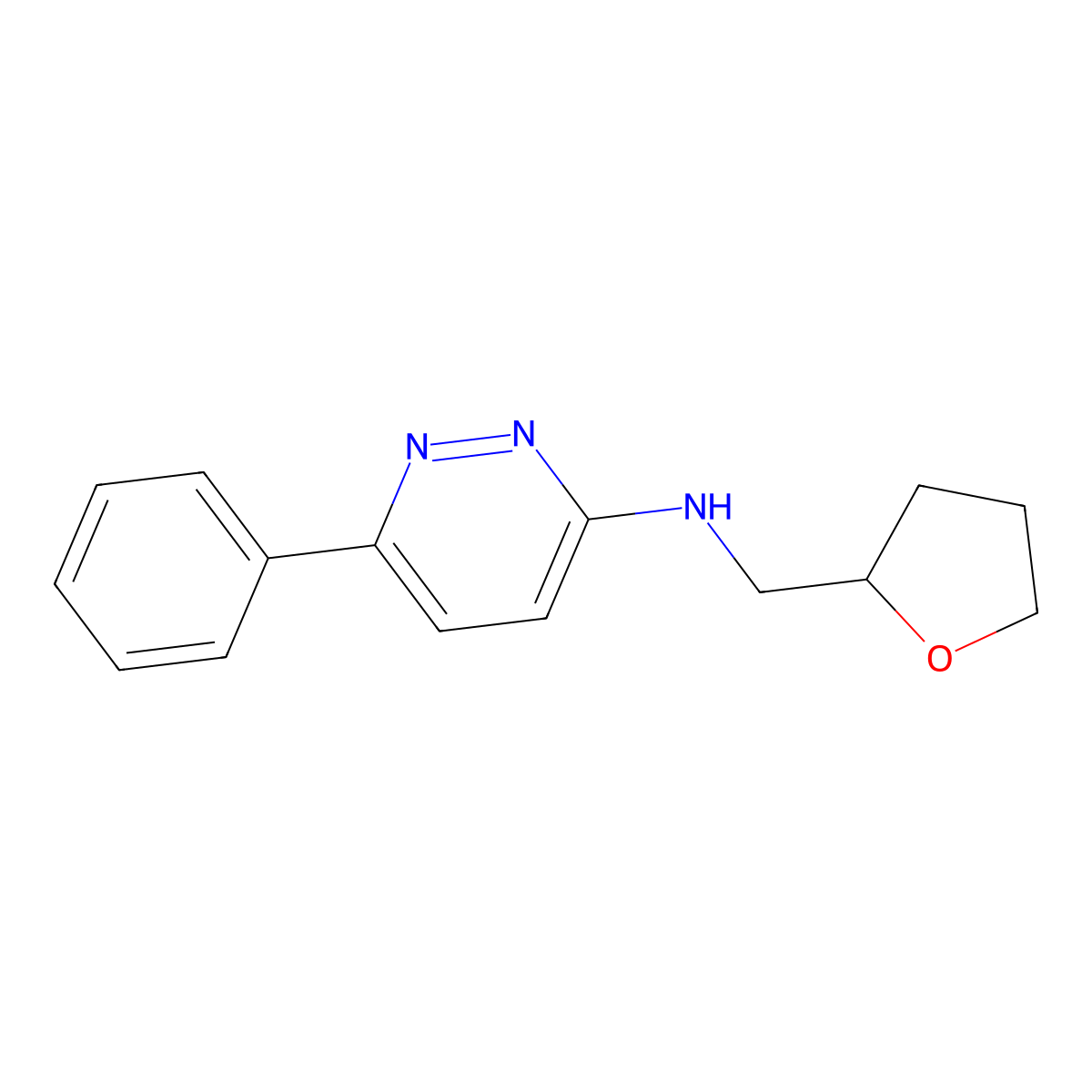 (Oxolan-2-ylmethyl)(6-phenylpyridazin-3-yl)amine molecular structure, CAS 1018132-05-2