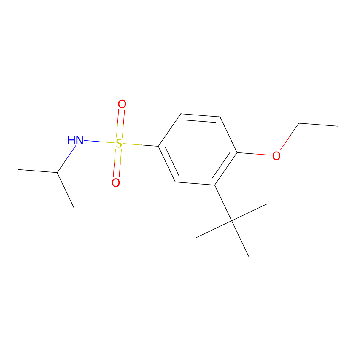 3-tert-butyl-4-ethoxy-N-isopropylbenzenesulfonamide molecular structure, CAS 1018135-20-0