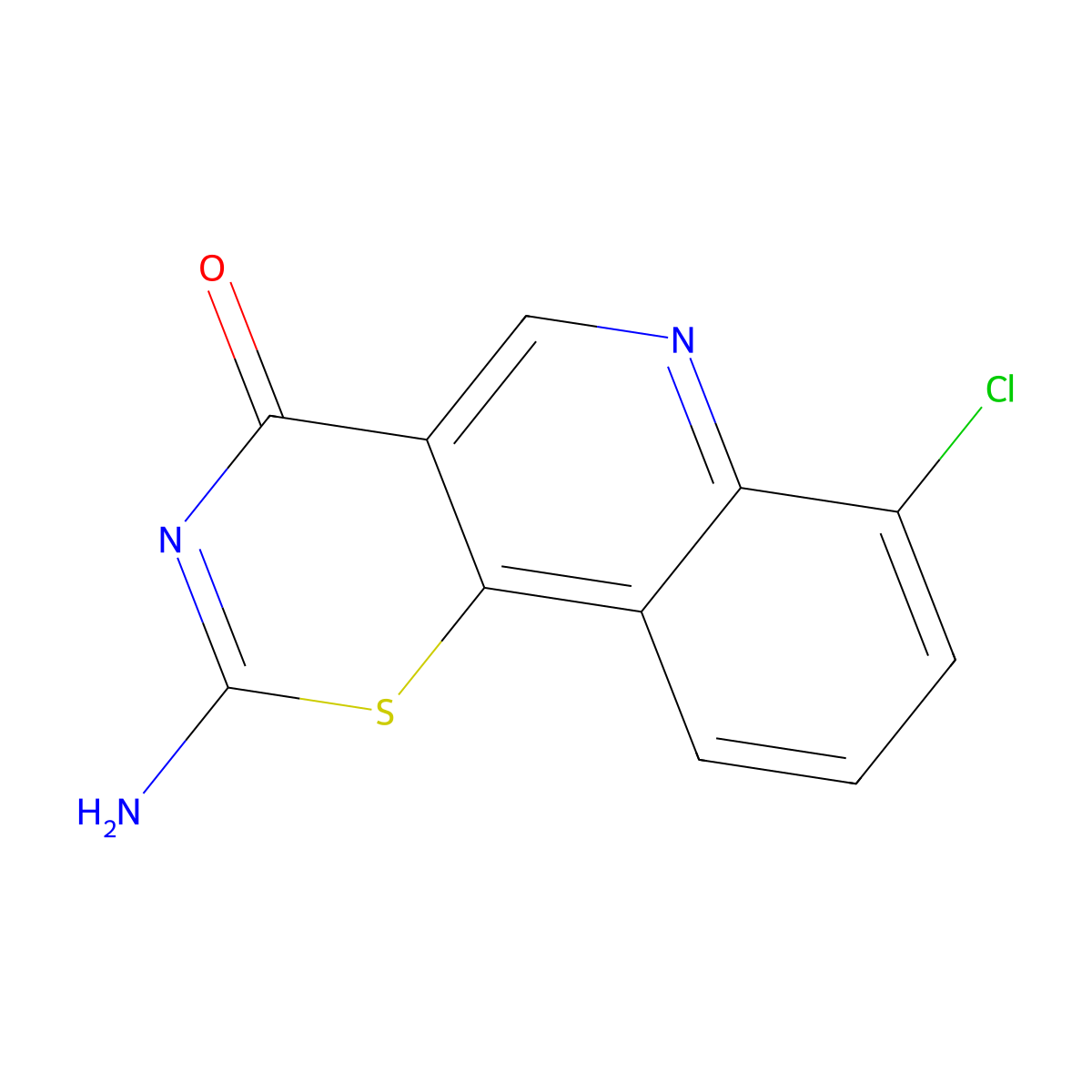 2-amino-7-chloro-4H-[1,3]thiazino[5,6-c]quinolin-4-one molecular structure, CAS 1018135-22-2