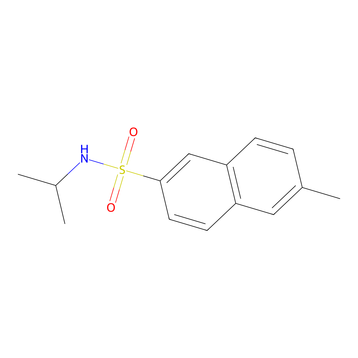 N-isopropyl-6-methyl-2-naphthalenesulfonamide molecular structure, CAS 1018135-42-6