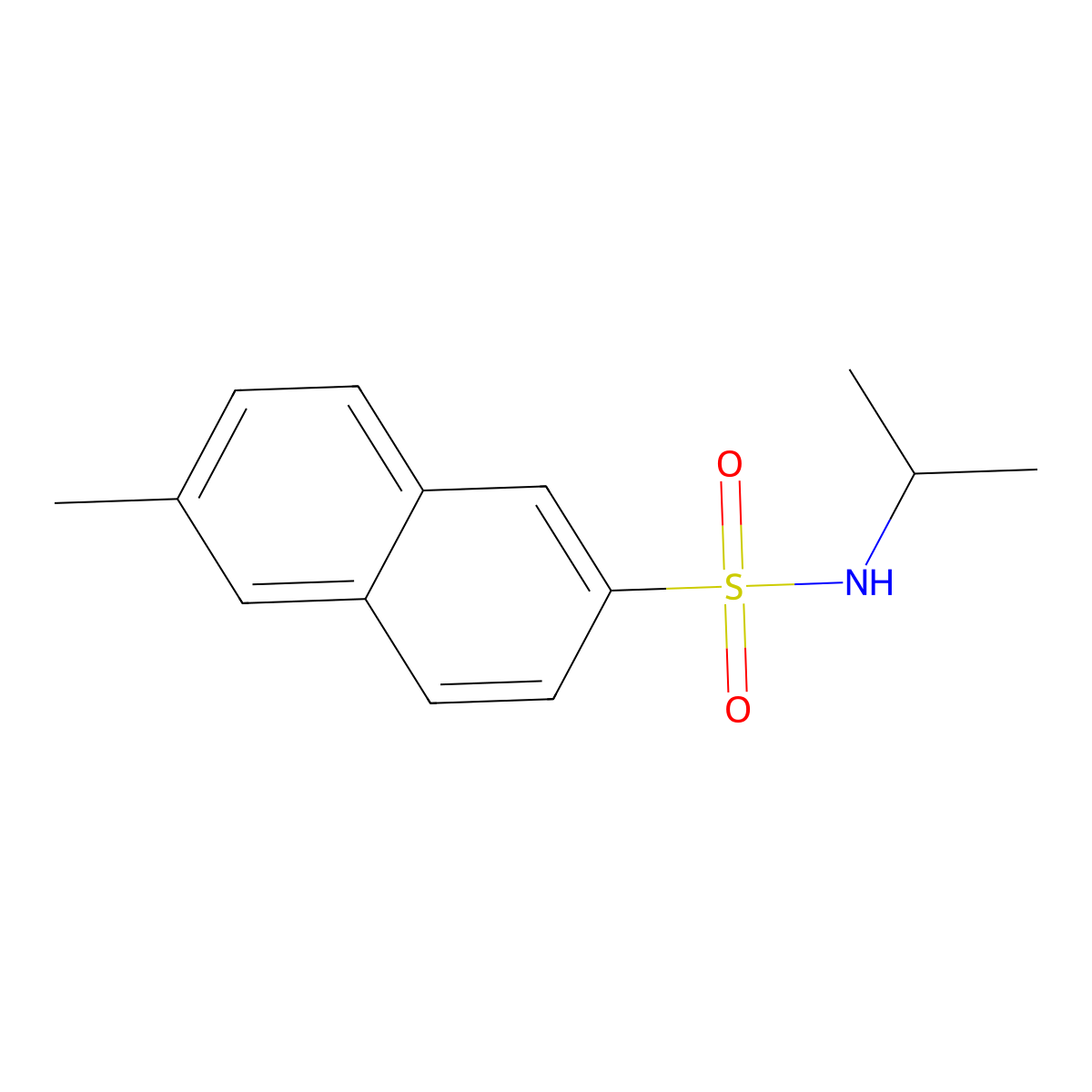 N-isopropyl-6-methyl-2-naphthalenesulfonamide molecular structure, CAS 1018135-42-6