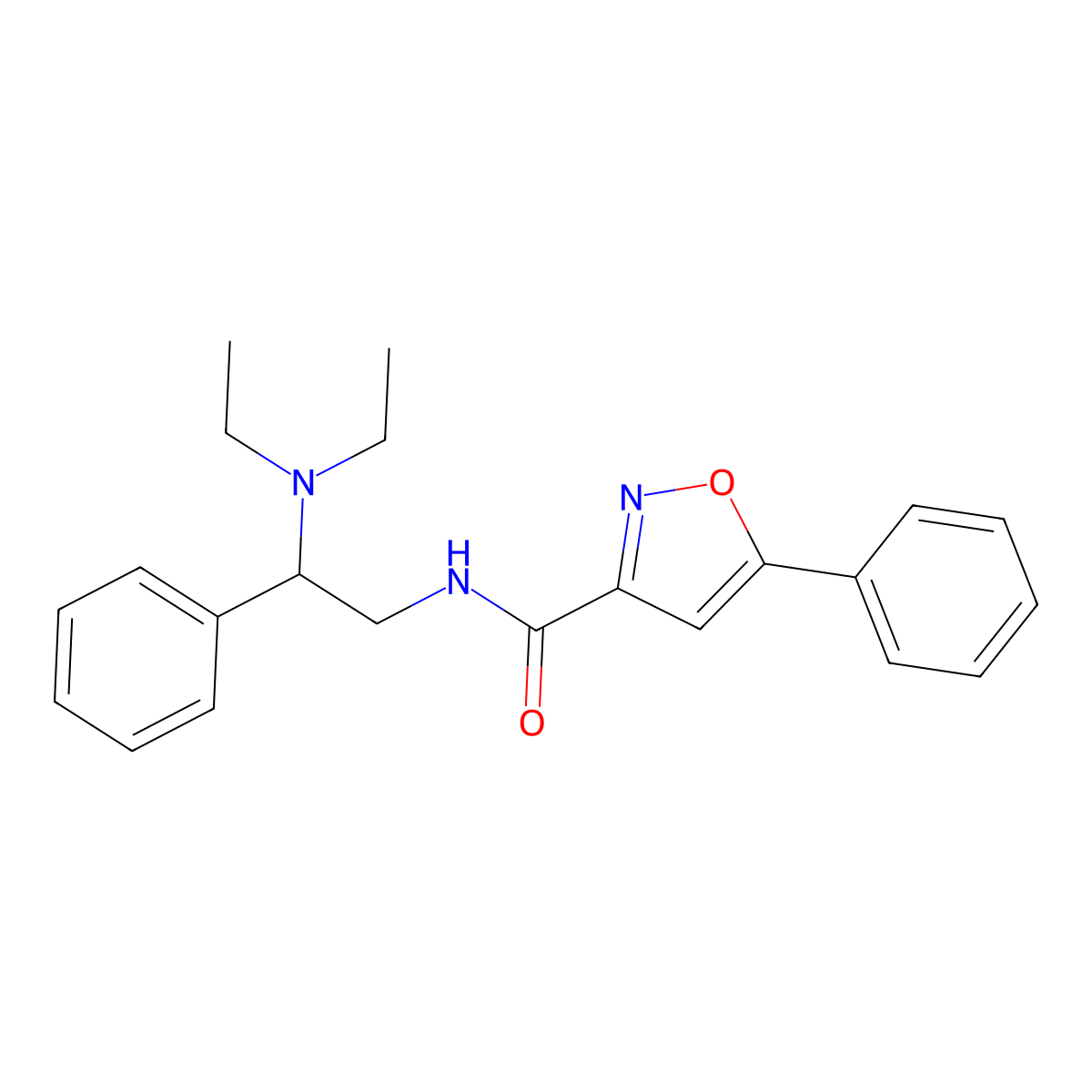 N-[2-(diethylamino)-2-phenylethyl]-5-phenyl-1,2-oxazole-3-carboxamide molecular structure, CAS 1018137-30-8