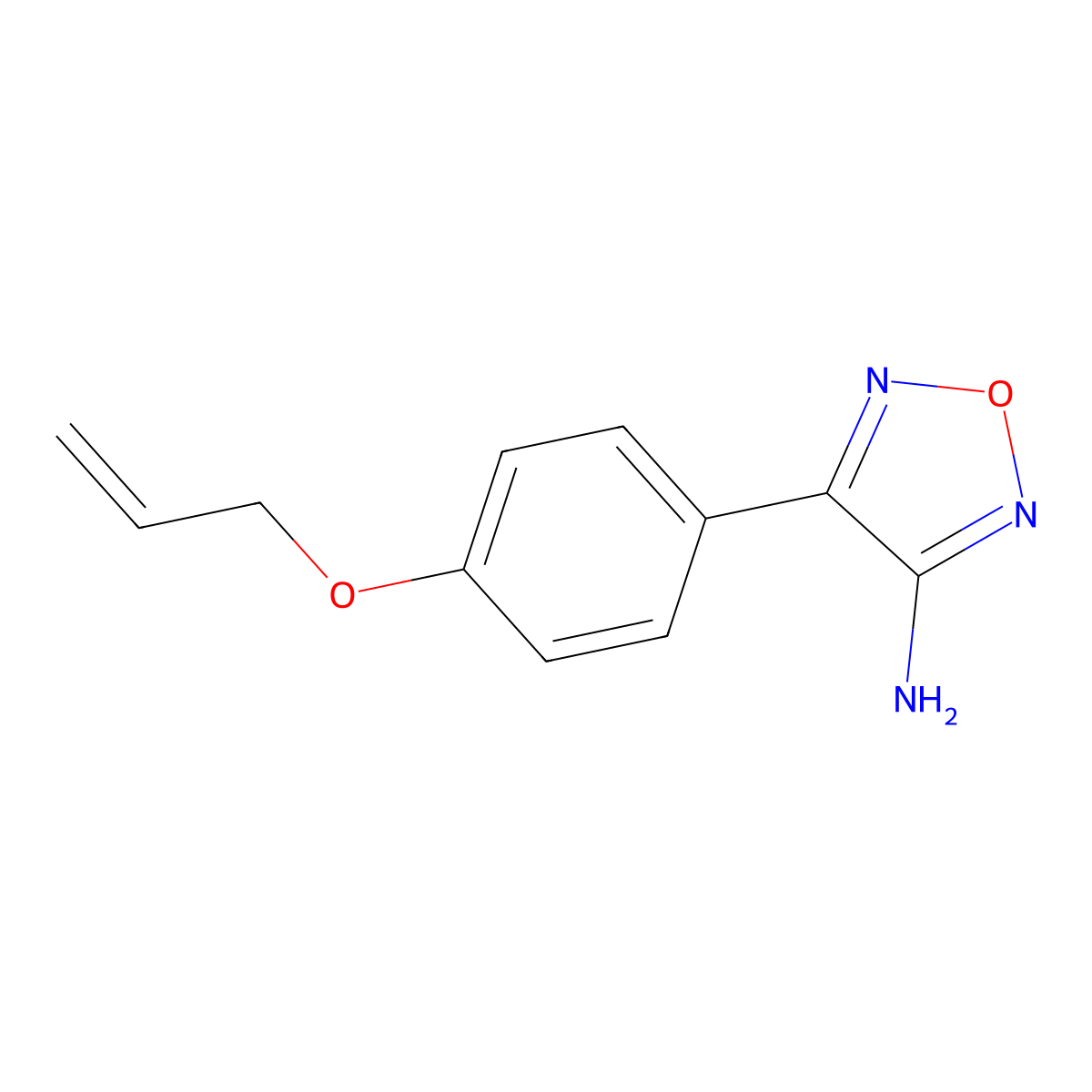 4-[4-(Prop-2-en-1-yloxy)phenyl]-1,2,5-oxadiazol-3-amine molecular structure, CAS 1018137-86-4