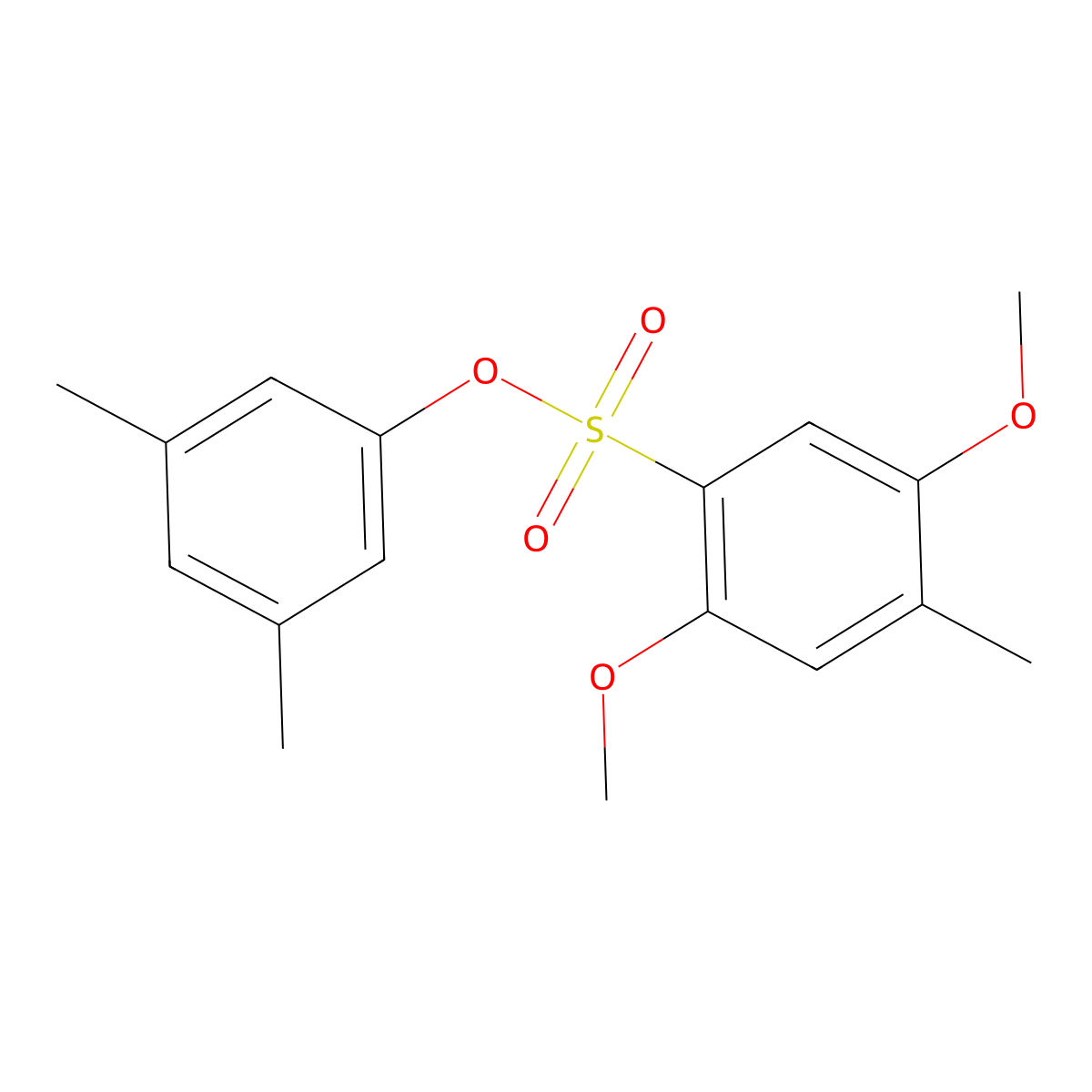 3,5-Dimethylphenyl 2,5-dimethoxy-4-methylbenzene-1-sulfonate molecular structure, CAS 1018137-87-5