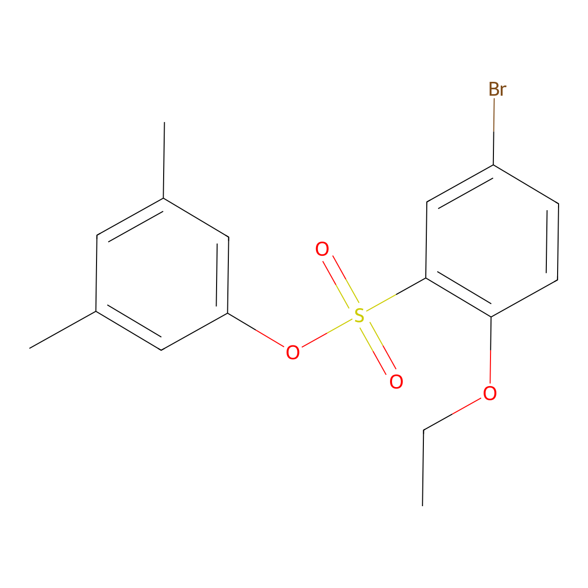 3,5-Dimethylphenyl 5-bromo-2-ethoxybenzene-1-sulfonate molecular structure, CAS 1018137-99-9