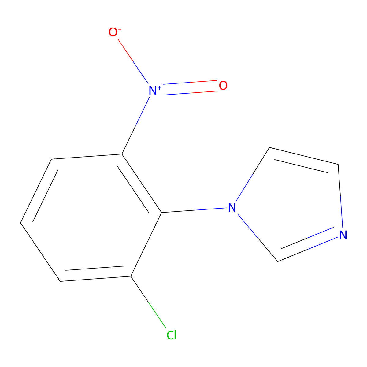 1-(2-chloro-6-nitrophenyl)-1H-imidazole molecular structure, CAS 1018142-83-0