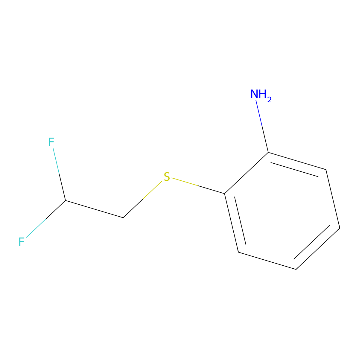 2-(2,2-Difluoroethylthio)phenylamine molecular structure, CAS 1018142-89-6