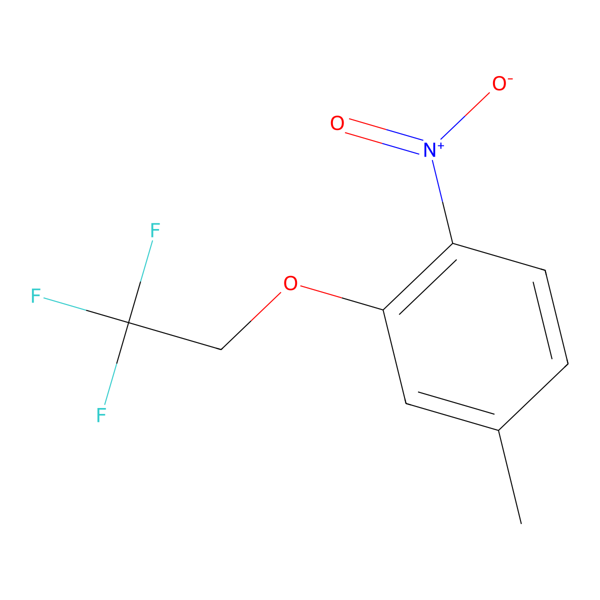 4-Methyl-1-nitro-2-(2,2,2-trifluoroethoxy)benzene molecular structure, CAS 1018143-13-9