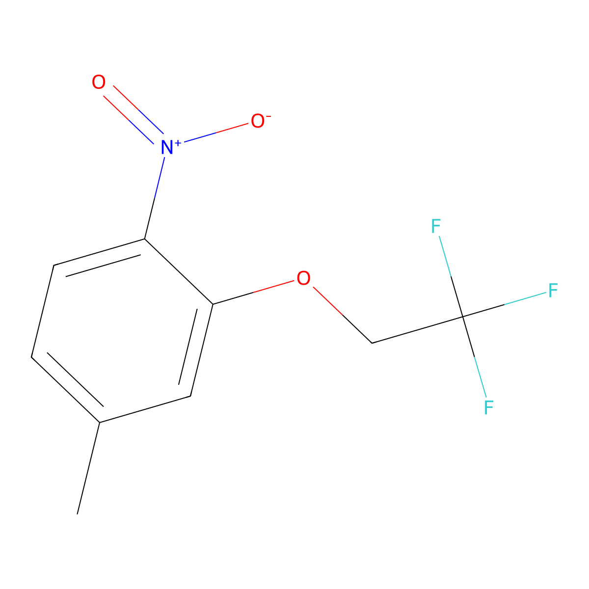 4-Methyl-1-nitro-2-(2,2,2-trifluoroethoxy)benzene molecular structure, CAS 1018143-13-9