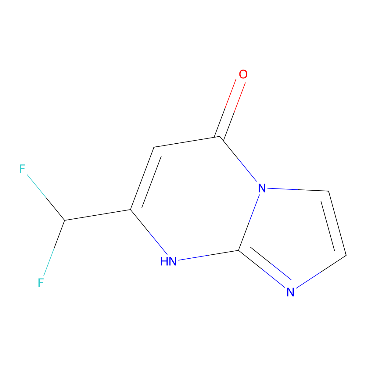 7-(difluoromethyl)imidazo[1,2-a]pyrimidin-5(8H)-one molecular structure, CAS 1018143-73-1