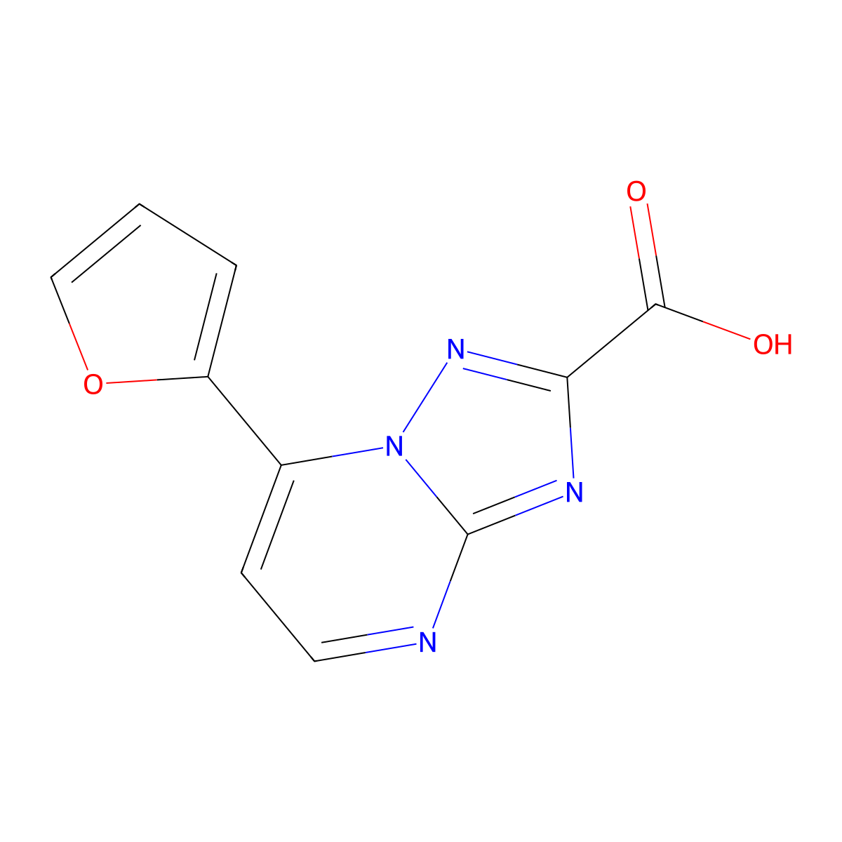 7-(Furan-2-yl)-[1,2,4]triazolo[1,5-a]pyrimidine-2-carboxylic acid molecular structure, CAS 1018143-77-5