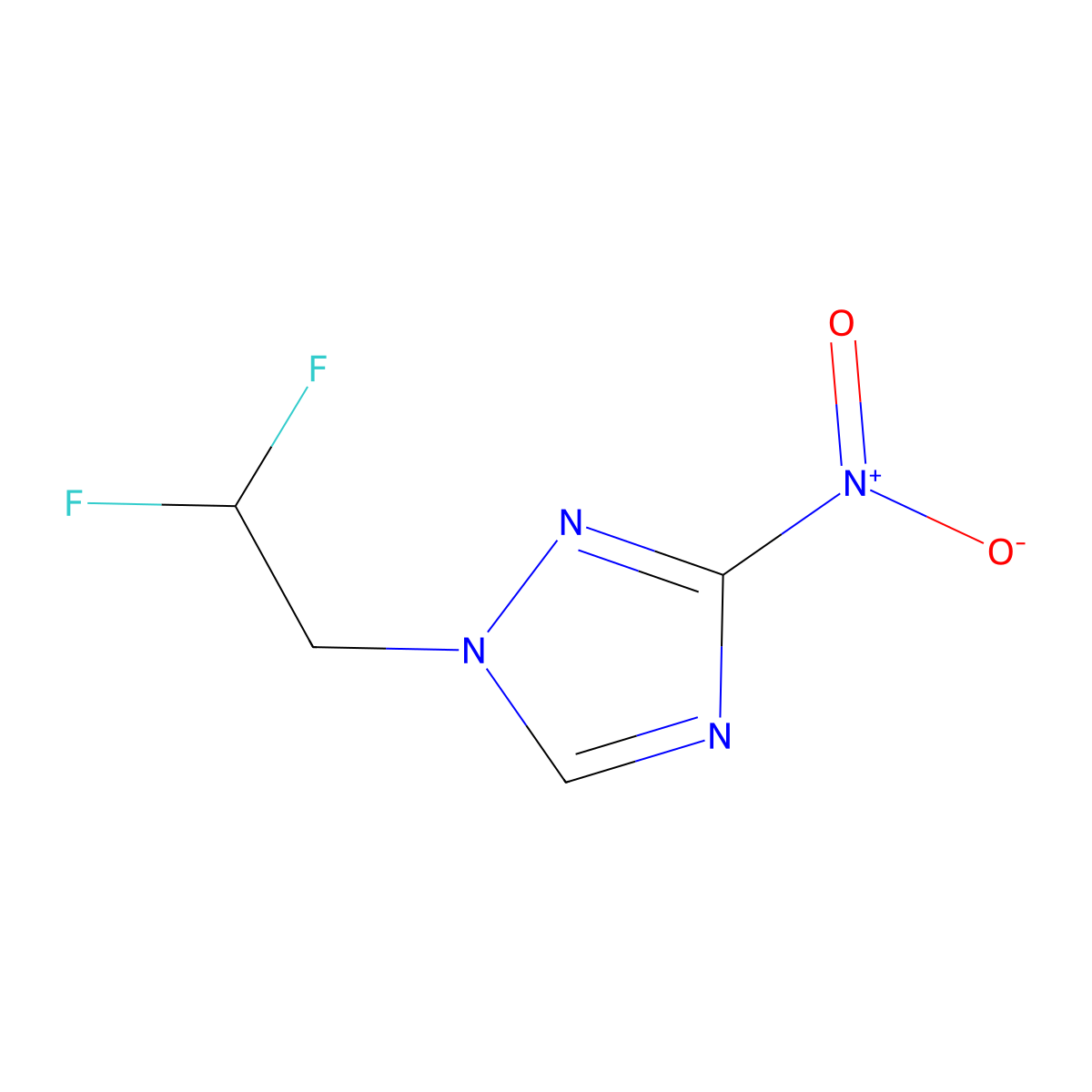 1-(2,2-difluoroethyl)-3-nitro-1H-1,2,4-triazole molecular structure, CAS 1018144-04-1